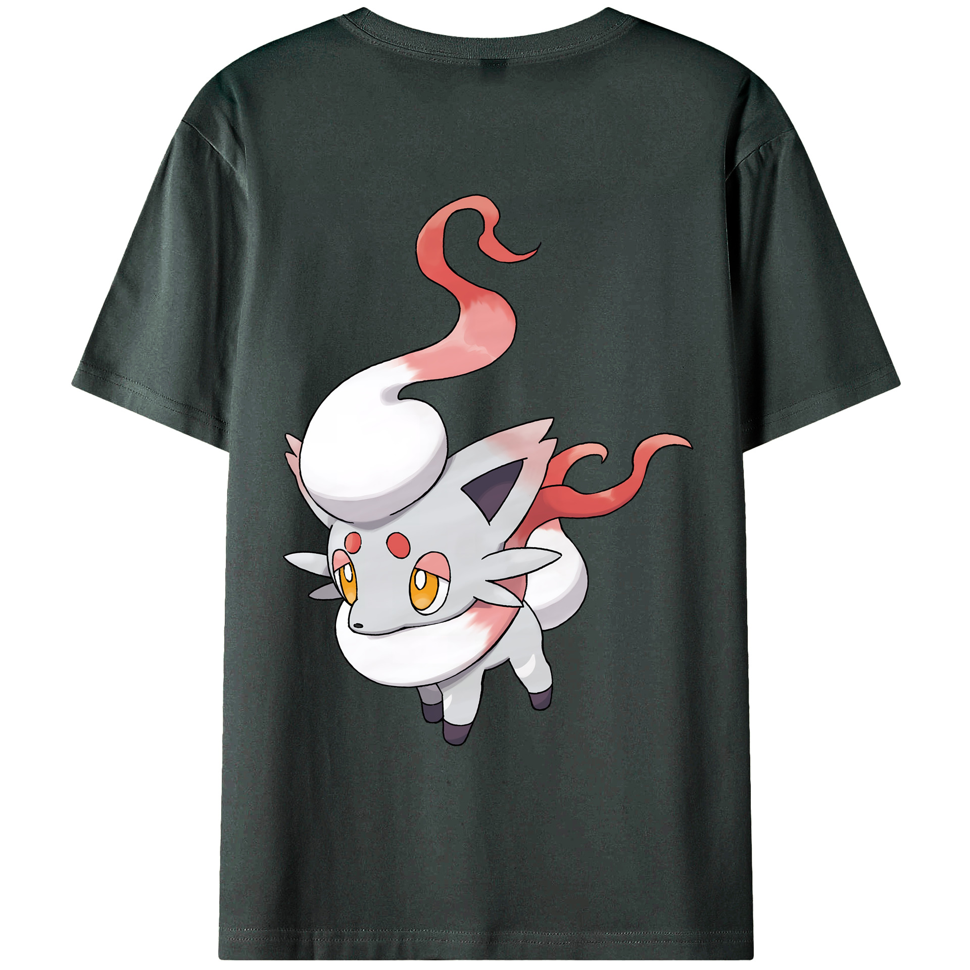 （画像用） ポケットモンスター Pokémon 綿100％ メンズ半袖Tシャツ（バックプリント） 通気性